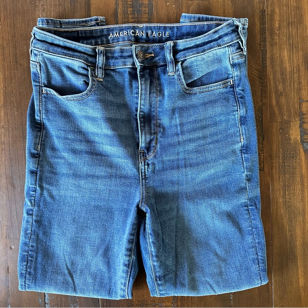AE Highest Rise Blue Jegging Skinny Jeans Size 8 Short